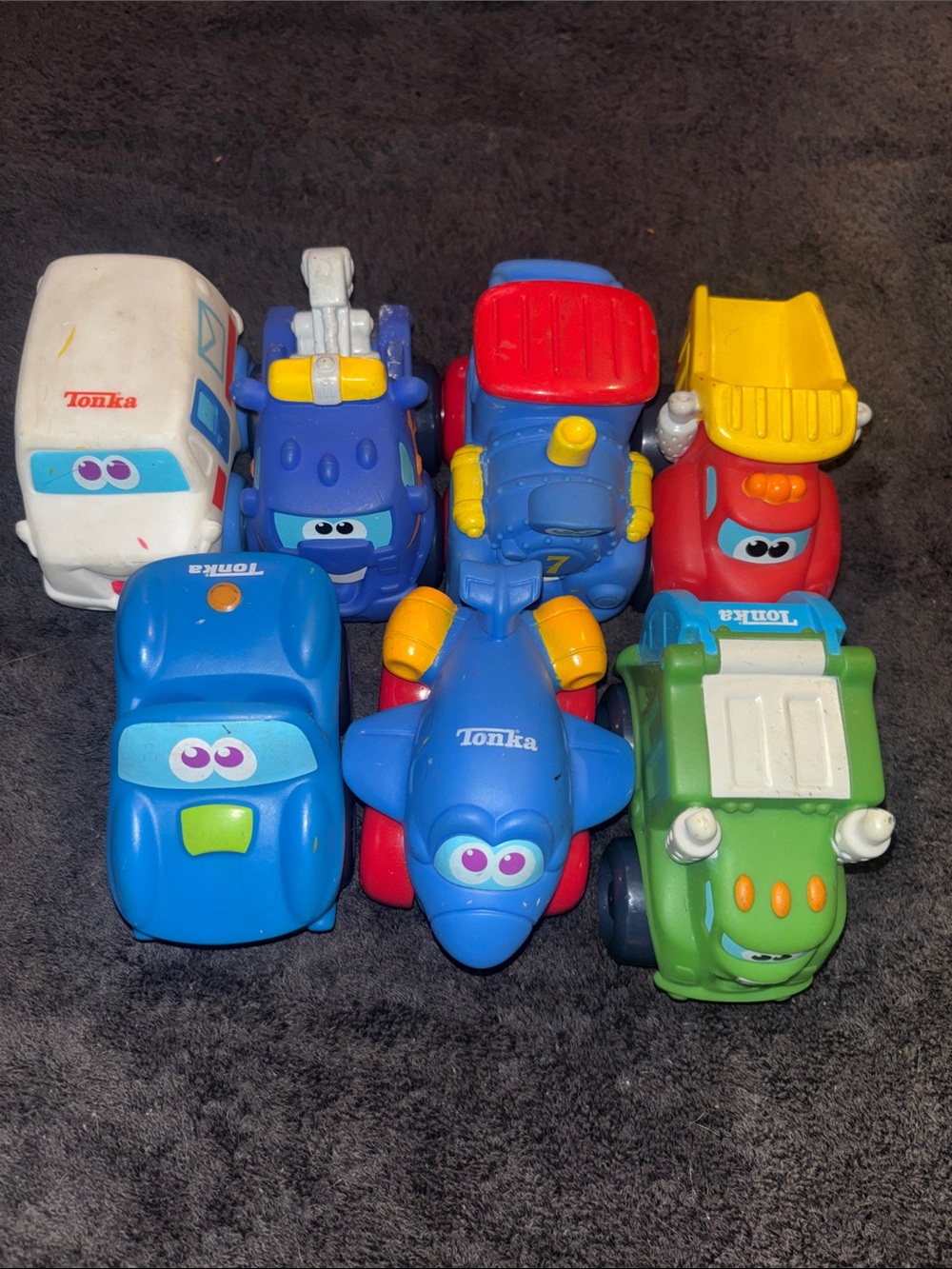 Tonka Blue and Green Kids Vehicle Toy Set with Red & Yellow Accents